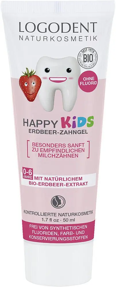 Logona Happy Kids Hammasgeeli Mansikka