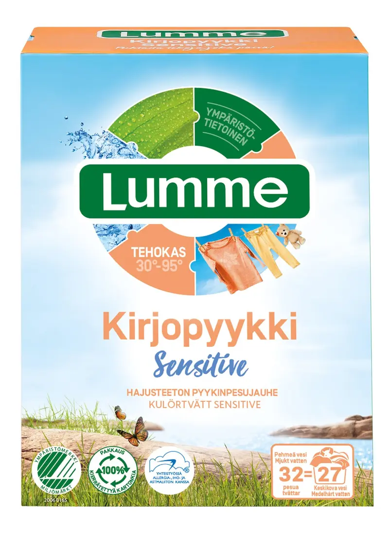 Lumme Kirjopyykki Sensitive Pyykinpesujauhe