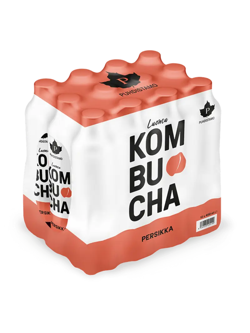 Luomu Kombucha Persikka - 400 ml 12-pack
