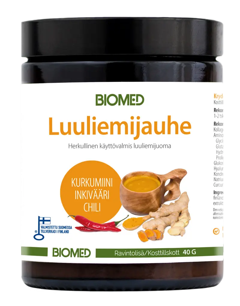 Luuliemijauhe, kurkuma-chili-inkivääri