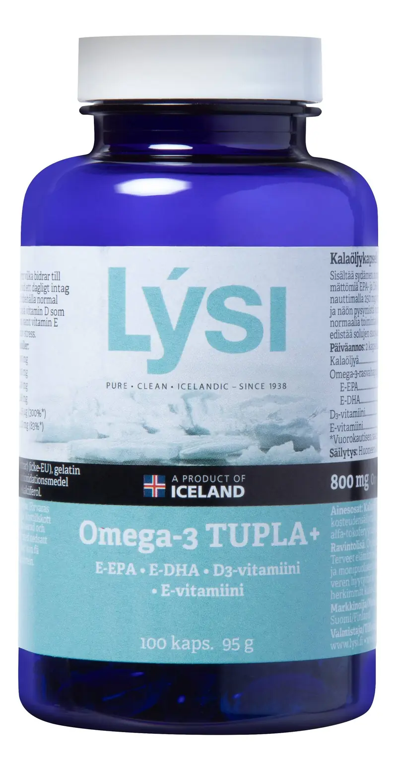 Lysi Omega-3 Tupla+ - Kalaöljykapseli 100 kaps