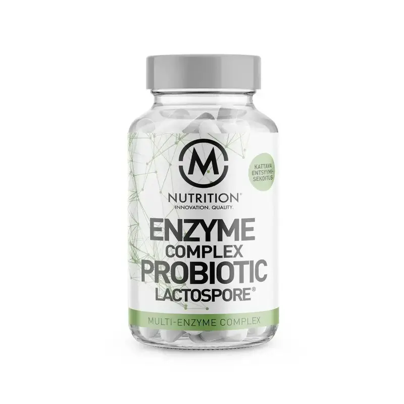 M-Nutrition Enzyme Complex & Probiotic Lactospore, 100kaps