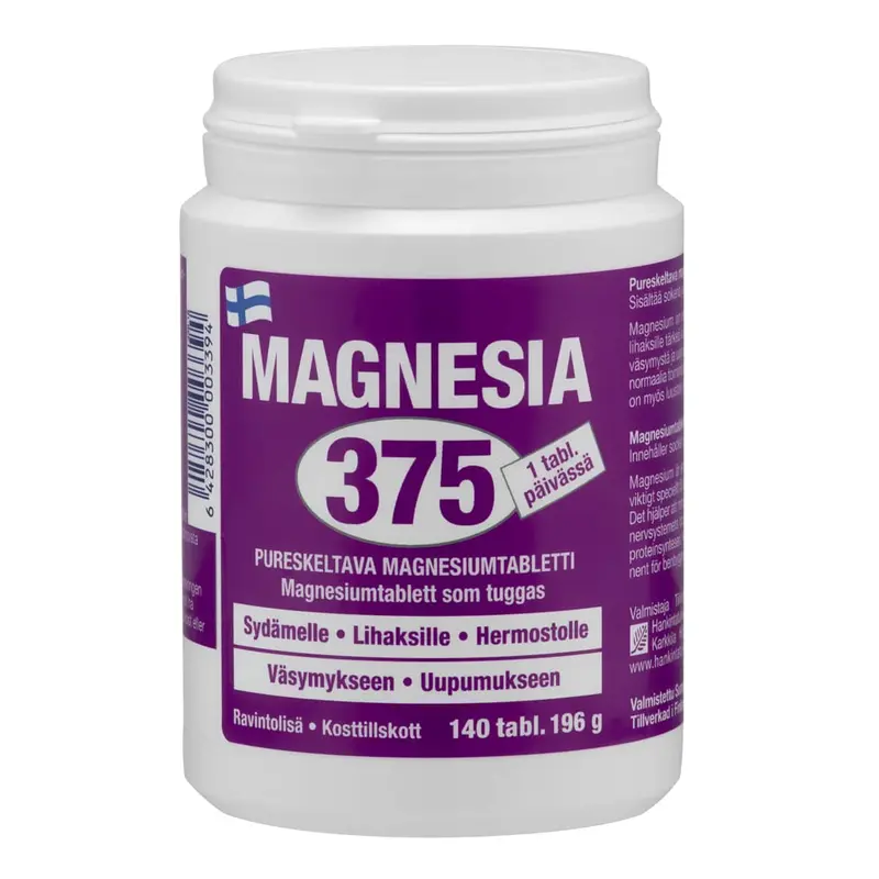 Magnesia 375 Pureskeltava magnesiumtabletti 140 tabl