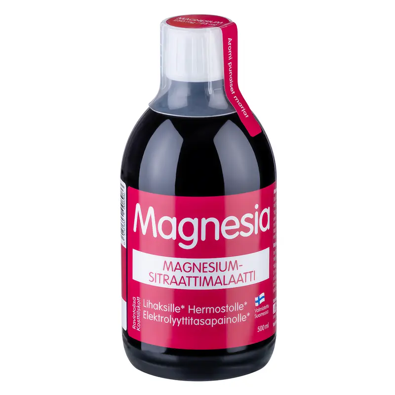 Magnesia Nestemäinen Magnesium-Sitraattimalaatti 500ml