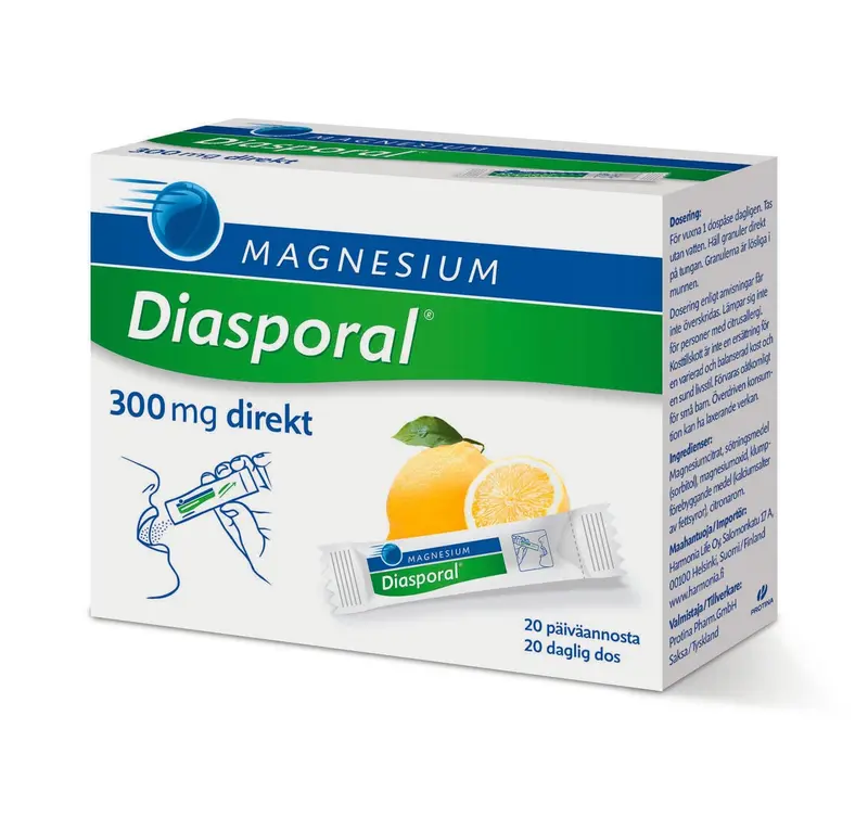 Magnesium Diasporal 300 mg direkt - Sitruunan makuinen magnesiumrae