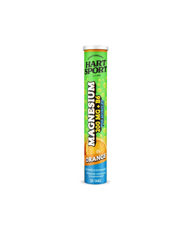 Magnesiumporetabletit - Appelsiini 20 Poretablettia