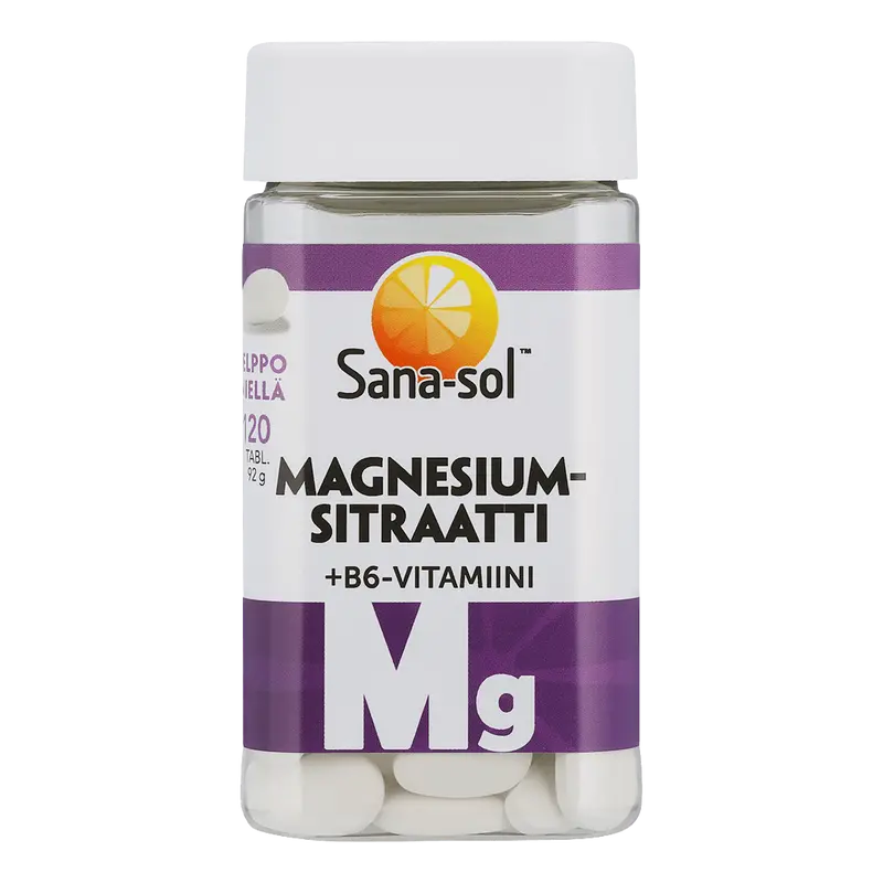 Magnesiumsitraatti + B6-vitamiini