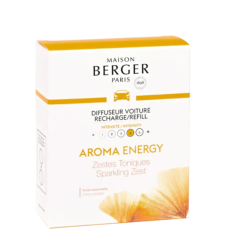 Maison Berger Aroma Energy -autotuoksun täyttöpakkaus 2kpl kiekkoja