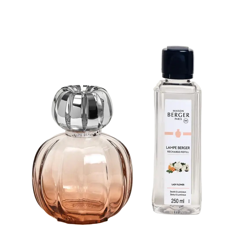 Maison Berger lahjapakkaus Illusion Corali Rose lamppu ja Lady Flower tuoksuneste 250ml