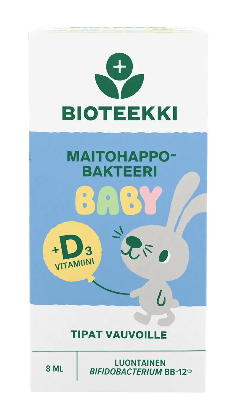 Maitohappobakteeri Baby + D3 Tipat, 8 ml