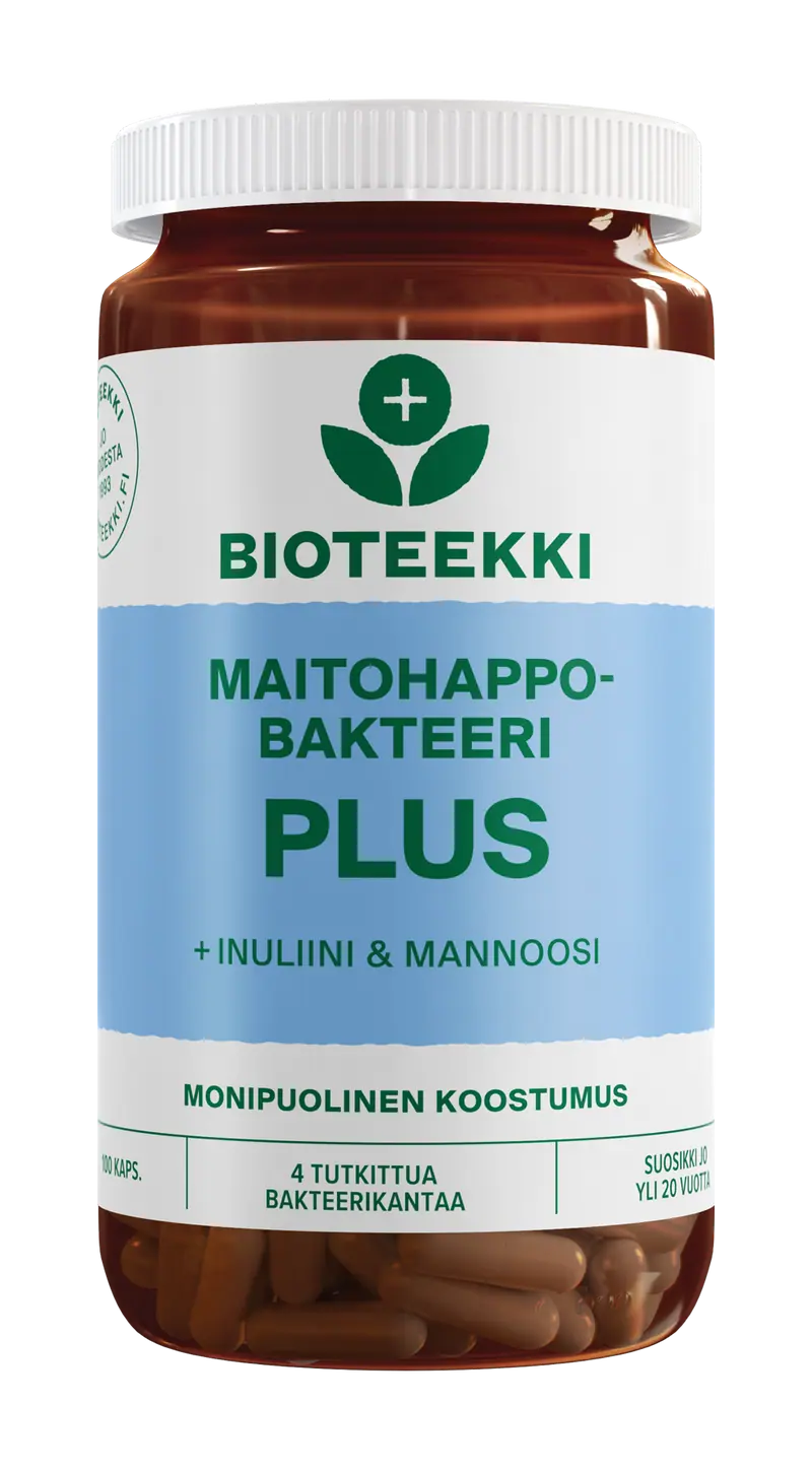 Maitohappobakteeri Plus, 100 kaps.