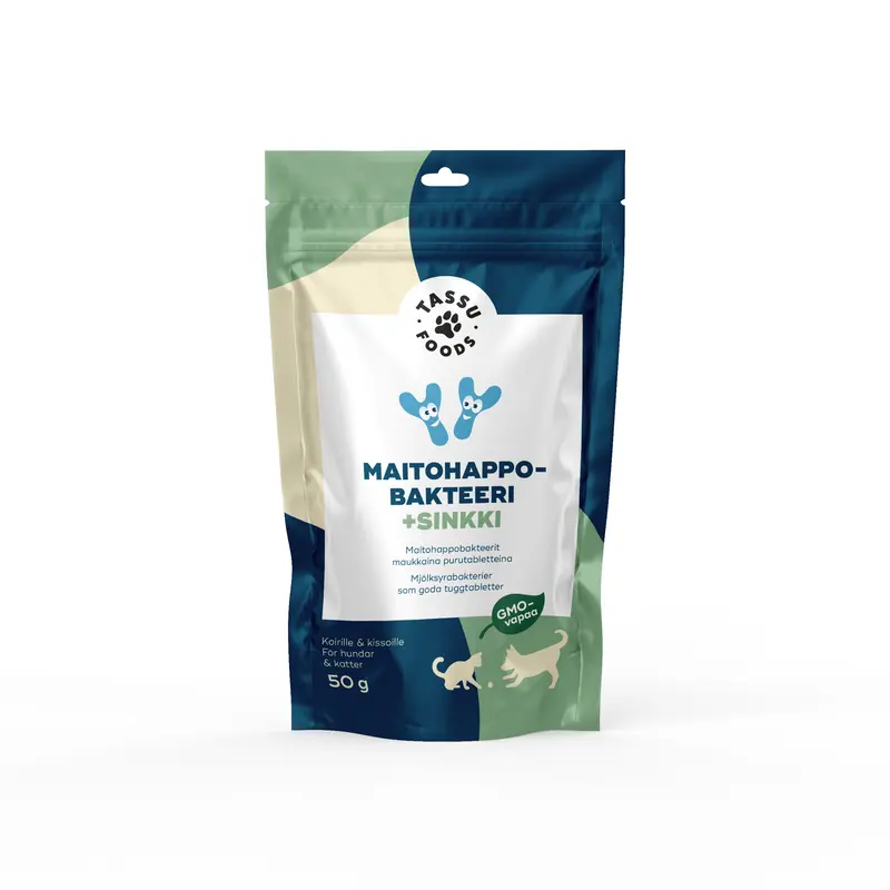 Maitohappobakteeri + Sinkki, 50 g - lemmikin ravintolisä