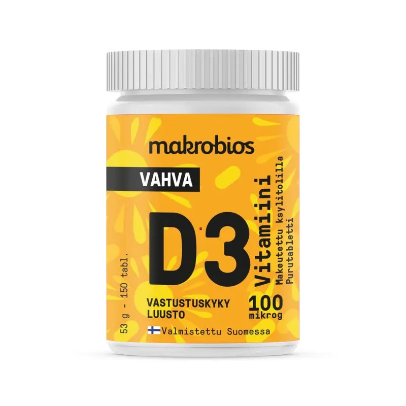 Makrobios D3-vitamiini 100 mikrog