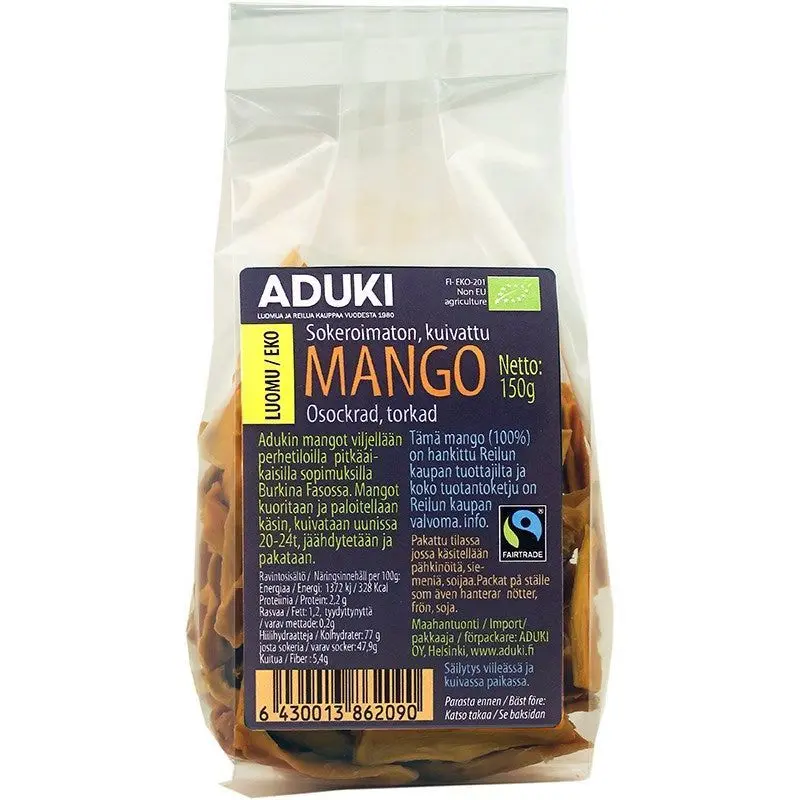 Mango kuivattu Reilu kauppa 150 g, Aduki