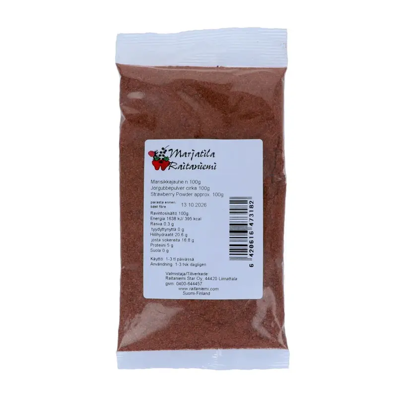 Mansikkajauhe 100 g, Raitaniemi