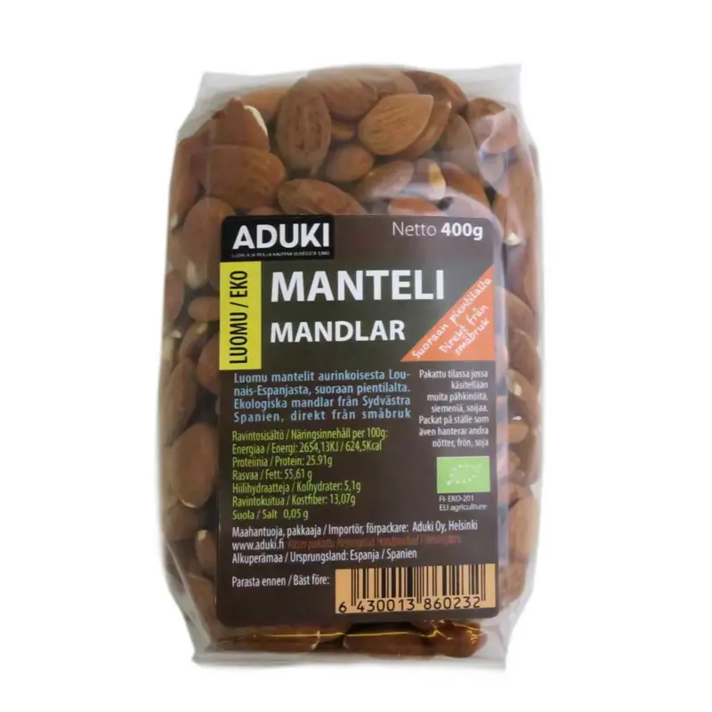 Manteli Luomu 400 g, Aduki