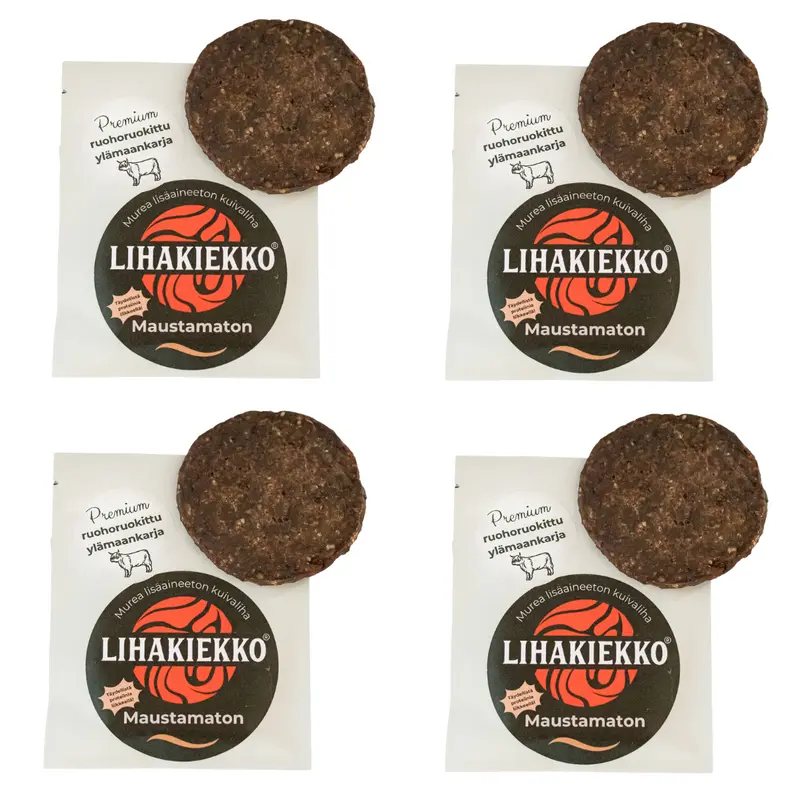 Maustamattomien Premium-lihakiekkojen paketti