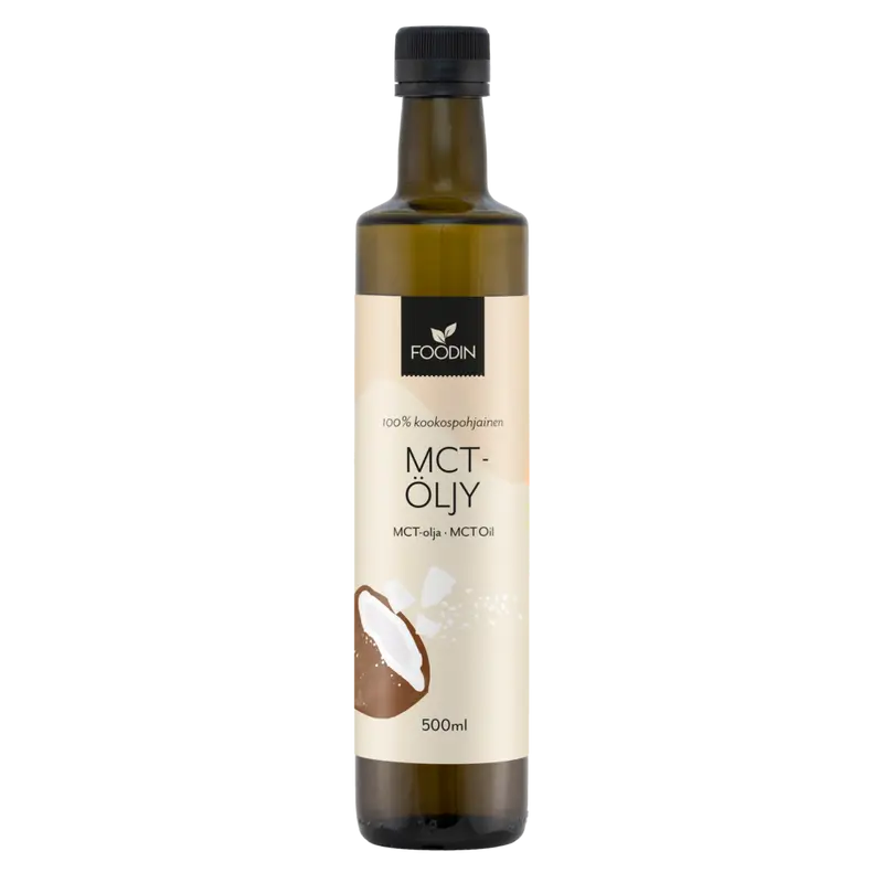 MCT-öljy, kookosöljypohjainen, 500 ml