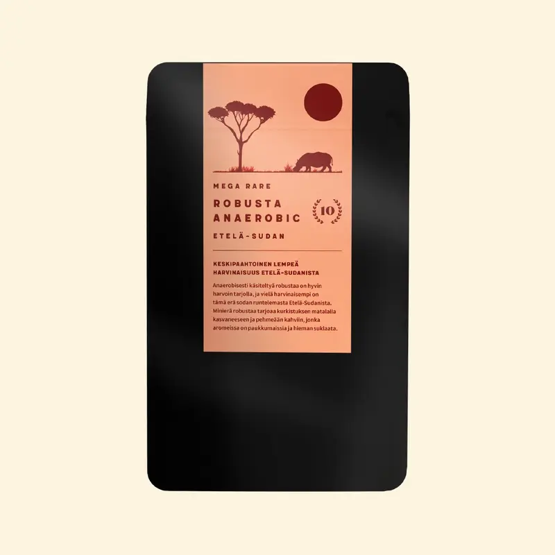 Mega Rare Etelä-Sudan Robusta – Keskipaahtoinen kahvi