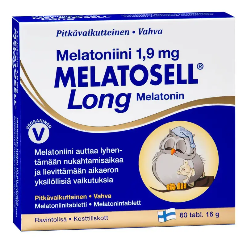 Melatosell Long 1,9 mg - melatoniini 60 tabl.