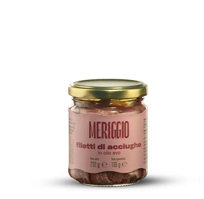 Meriggio Sardellifileet oliiviöljyssä 212g