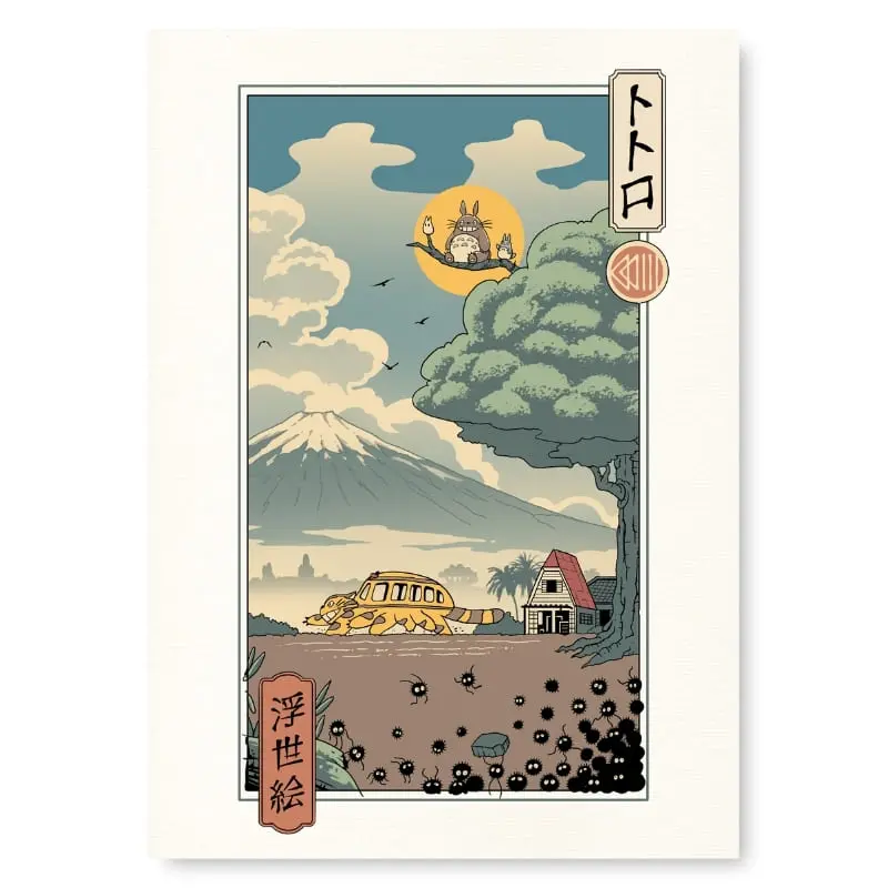 Metsän vartijat Japanilainen Ukiyo-e juliste