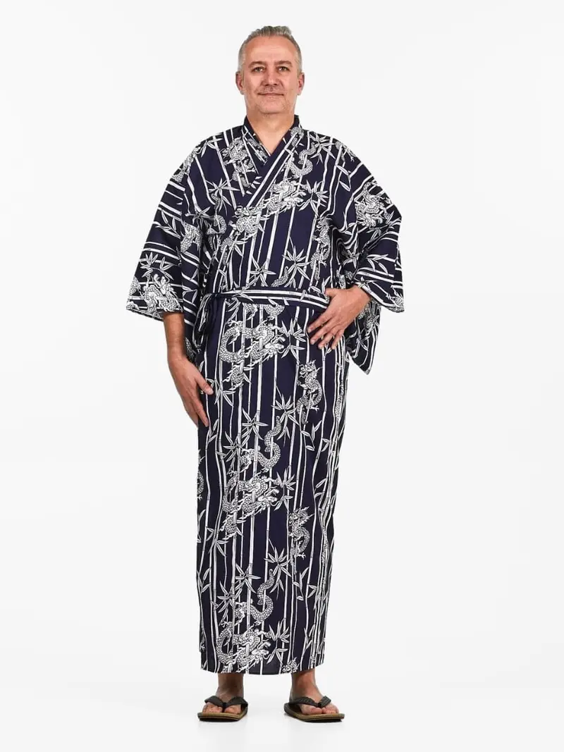 Miesten bambu & lohikäärme Yukata Kimono