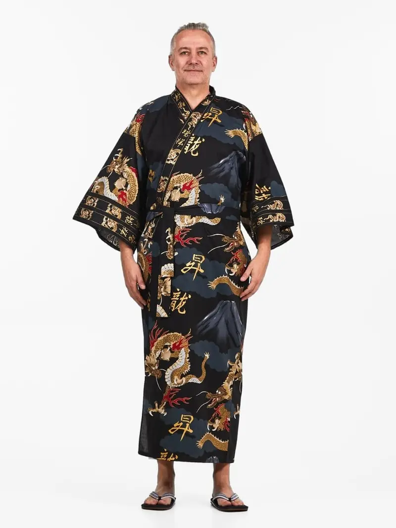 Miesten japanilainen lohikäärme Kimono