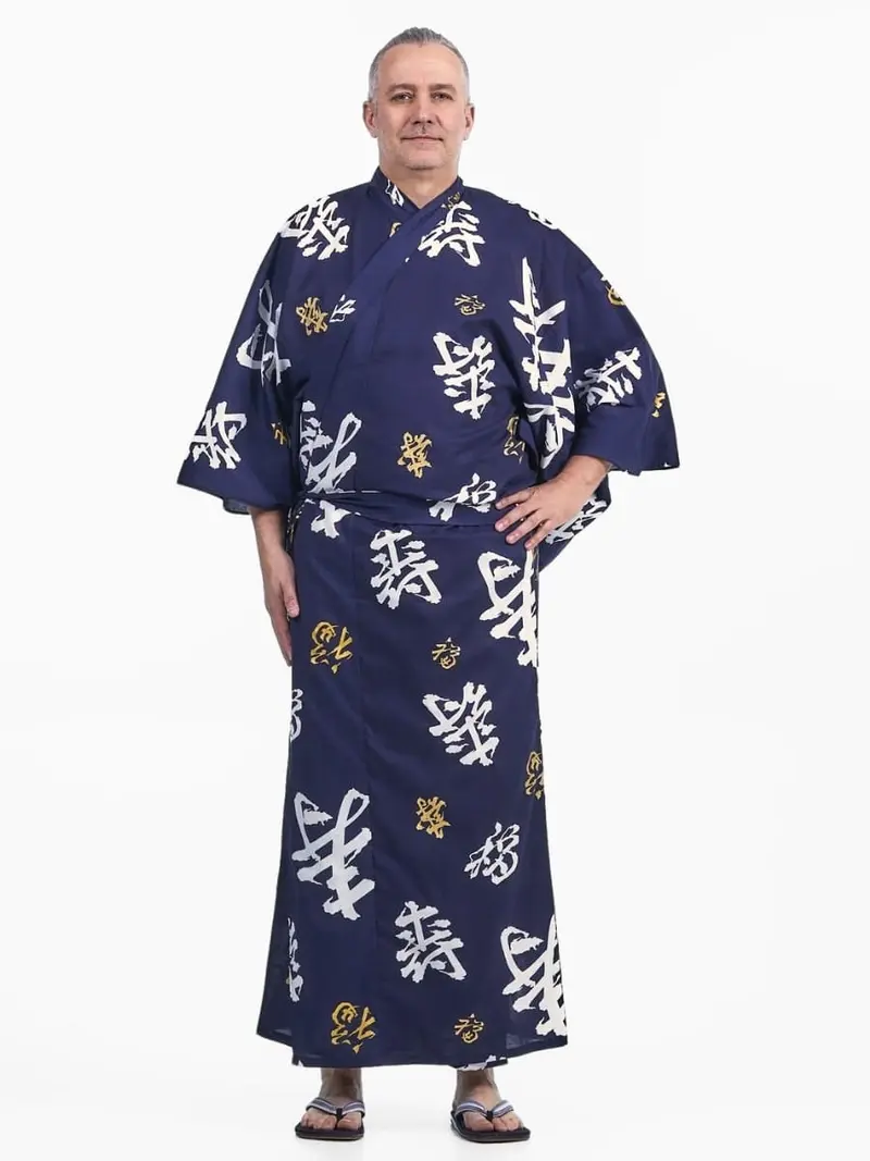 Miesten Yukata Kimono Kotobuki Kotobuki