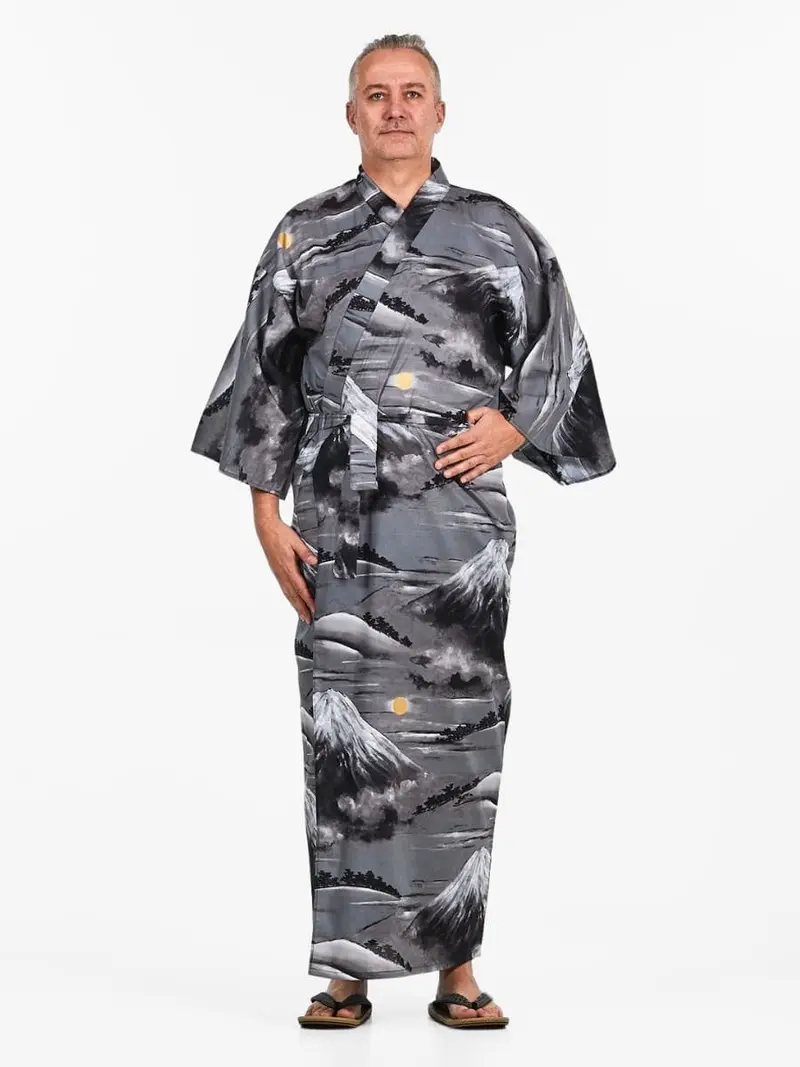 Miesten Yukata Kimono Mount Fuji
