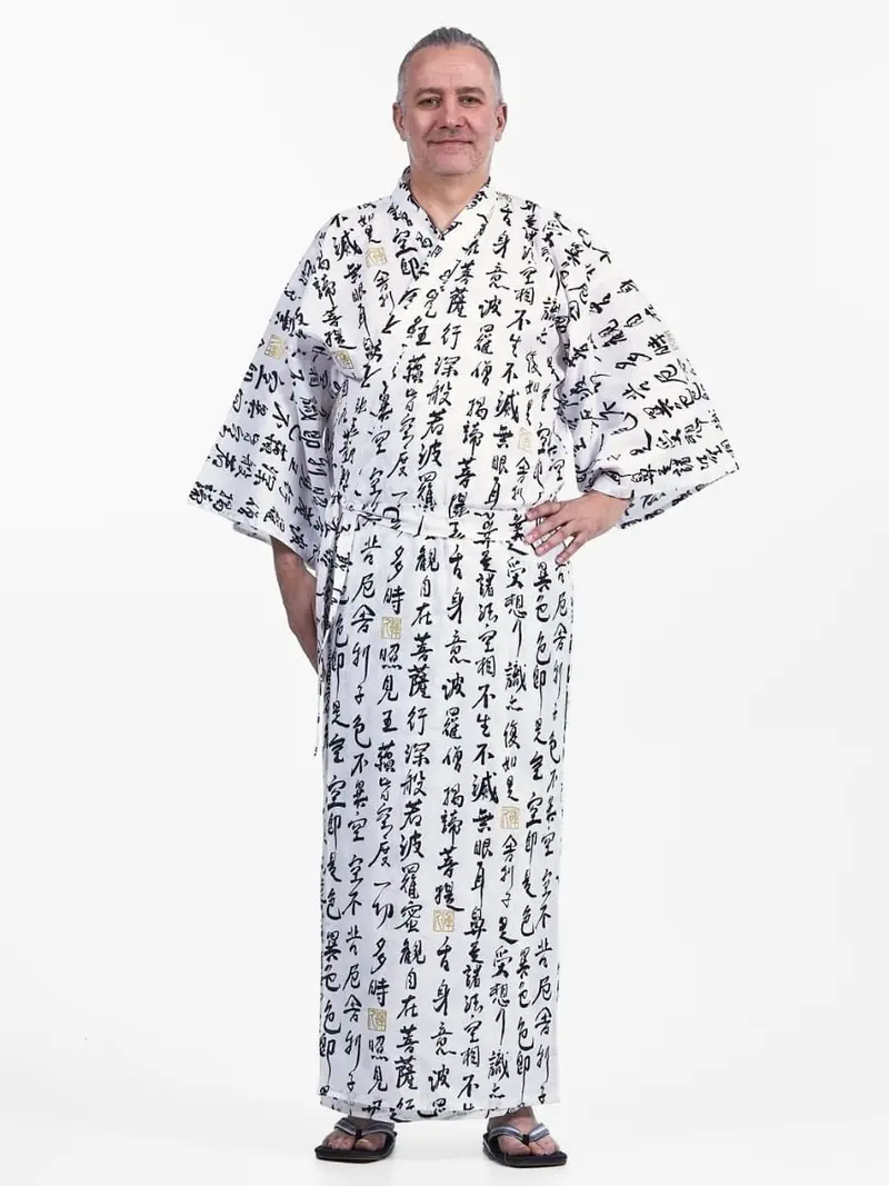 Miesten Yukata Sutra Hannya Kimono Kimono