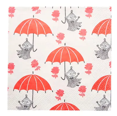 Moomin lautasliina Pikku Myy punainen 20kpl/33cm