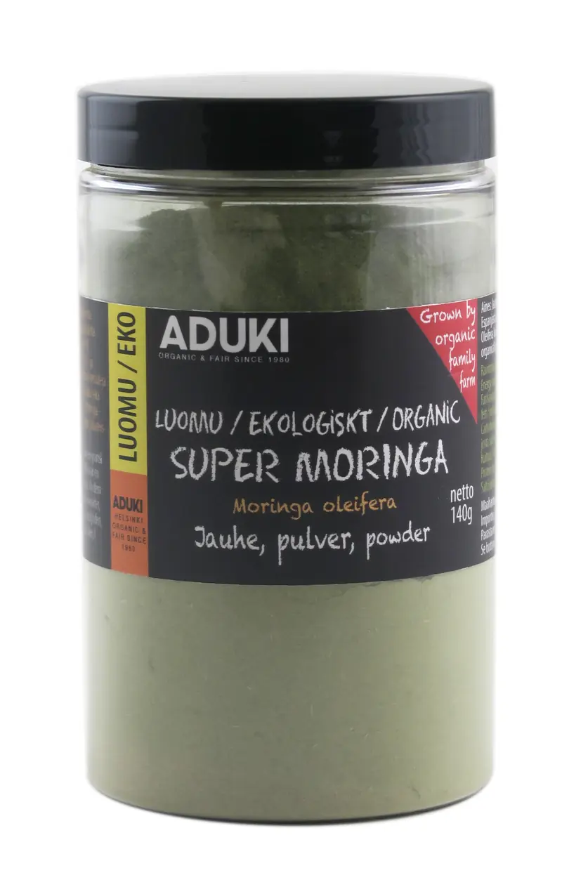 Moringa-jauhe (moringanlehtijauhe), 140 g