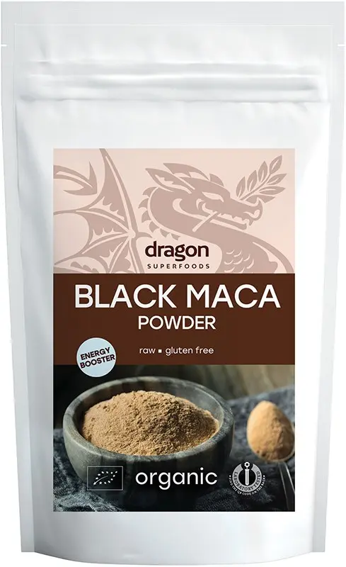 Musta maca-jauhe Luomu 100 g, Dragon Superfoods
