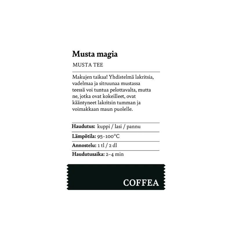 Musta Magia musta tee