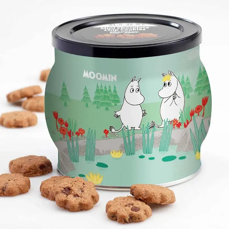 Muumi suklaahippukeksi peltirasiassa 200g
