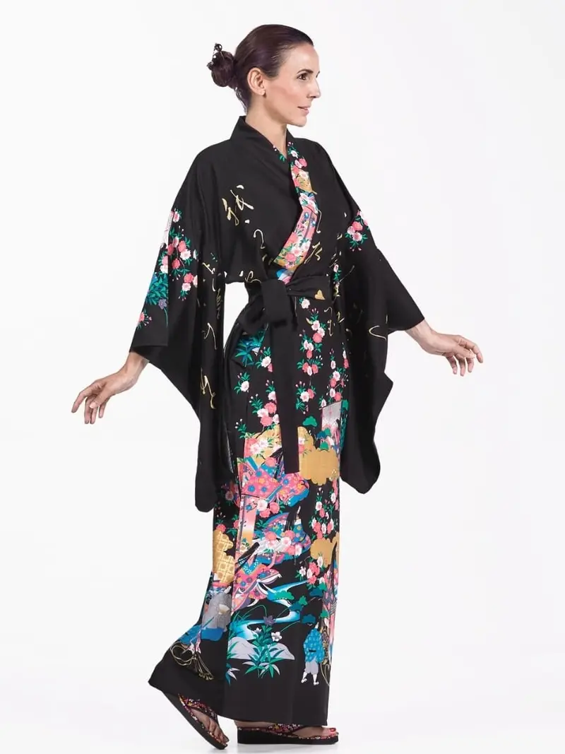 Naisten japanilainen Furisode Kimono