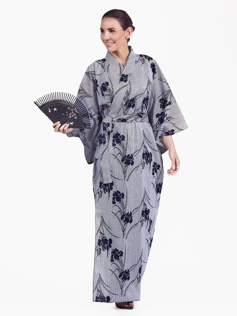 Naisten Yukata Kimono Iris