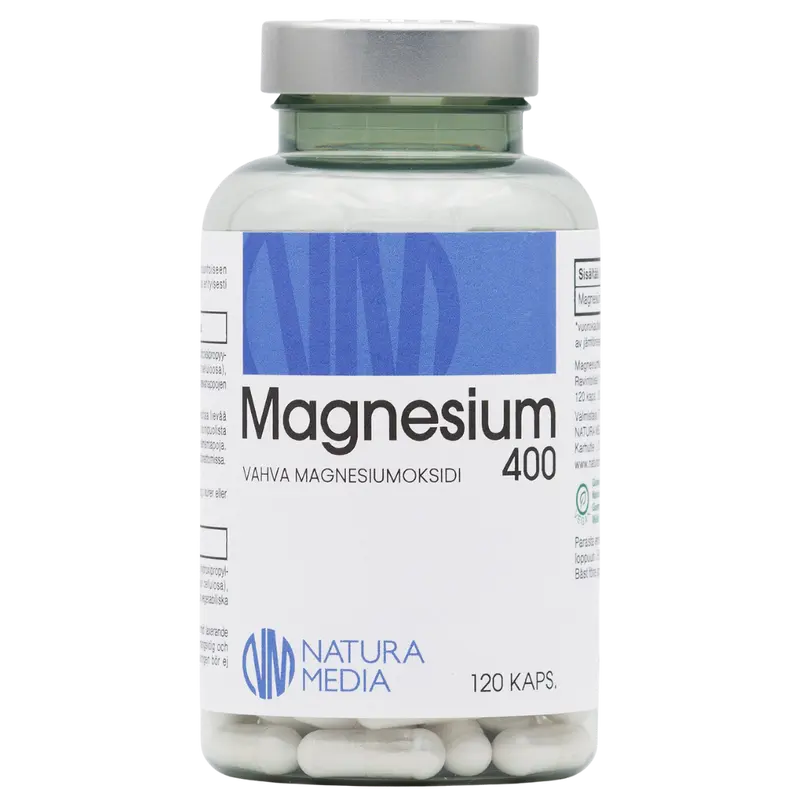 Natura Media Magnesium 400 mg 120 kaps. - toimituskatko toistaiseksi