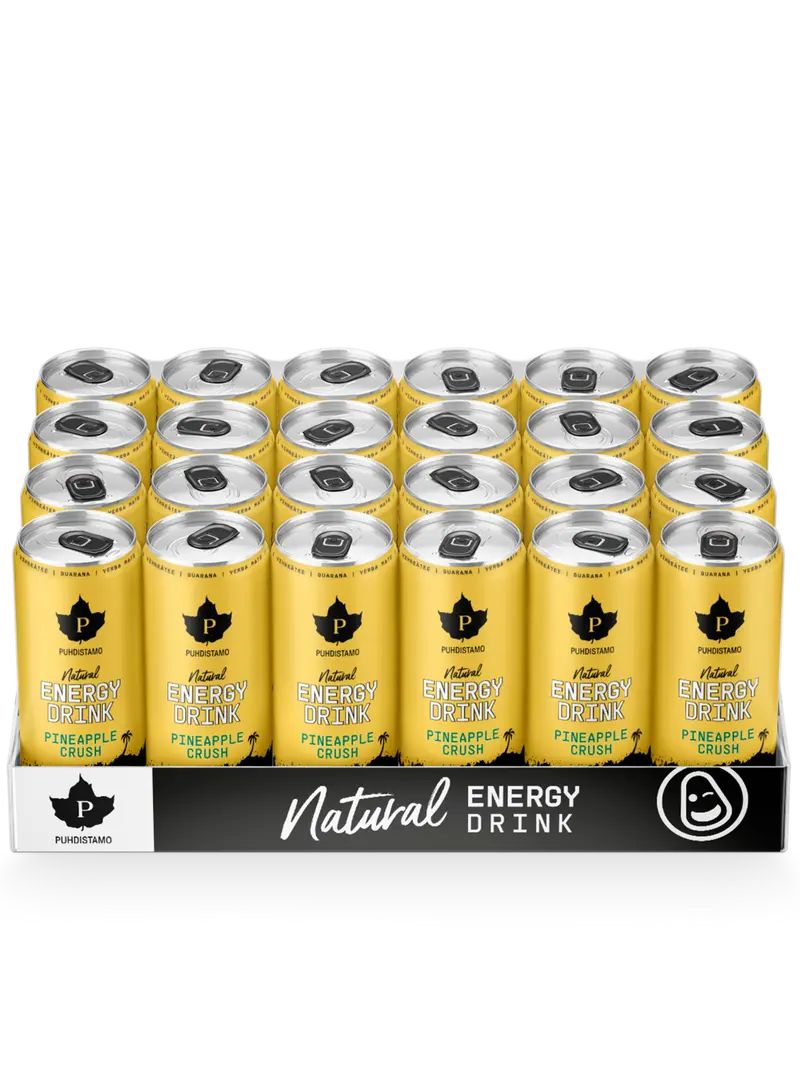 Natural Energy Drink Pineapple Crush Strong - 330 ml 24-pack