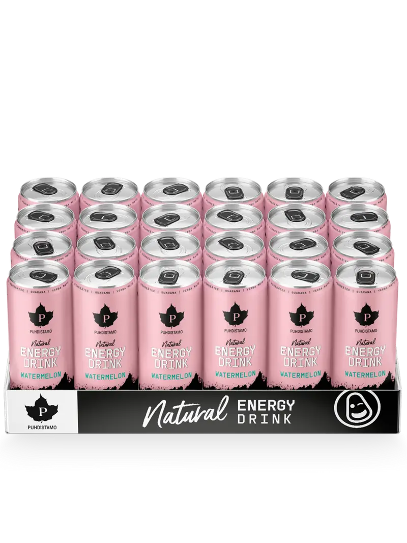 Natural Energy Drink Watermelon Strong - 330 ml 24-pack