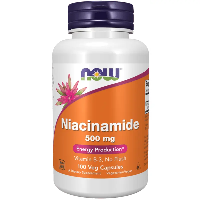 Niacinamide (B-3) 500mg 100 kaps, Now Foods