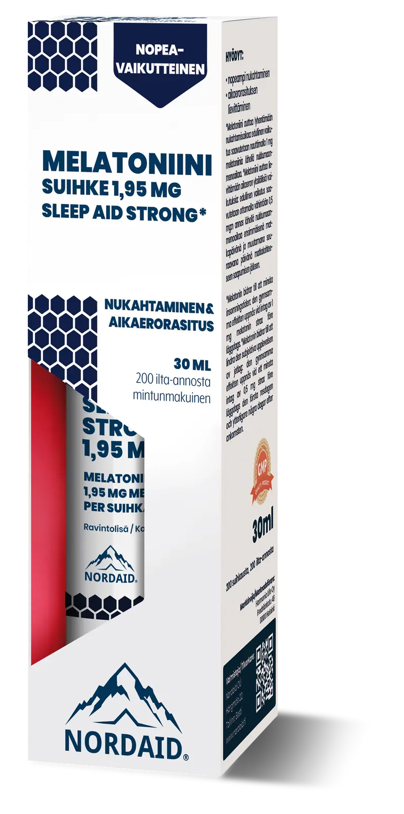 Nordaid Sleep Aid Strong -melatoniinisuihke 1,95 mg, 30 ml