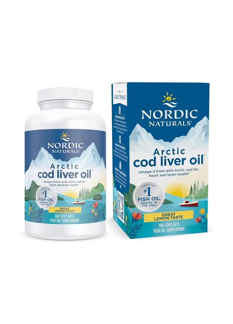 Nordic Naturals Arctic Cod Liver Oil 750mg Lemon 180 Kapselit