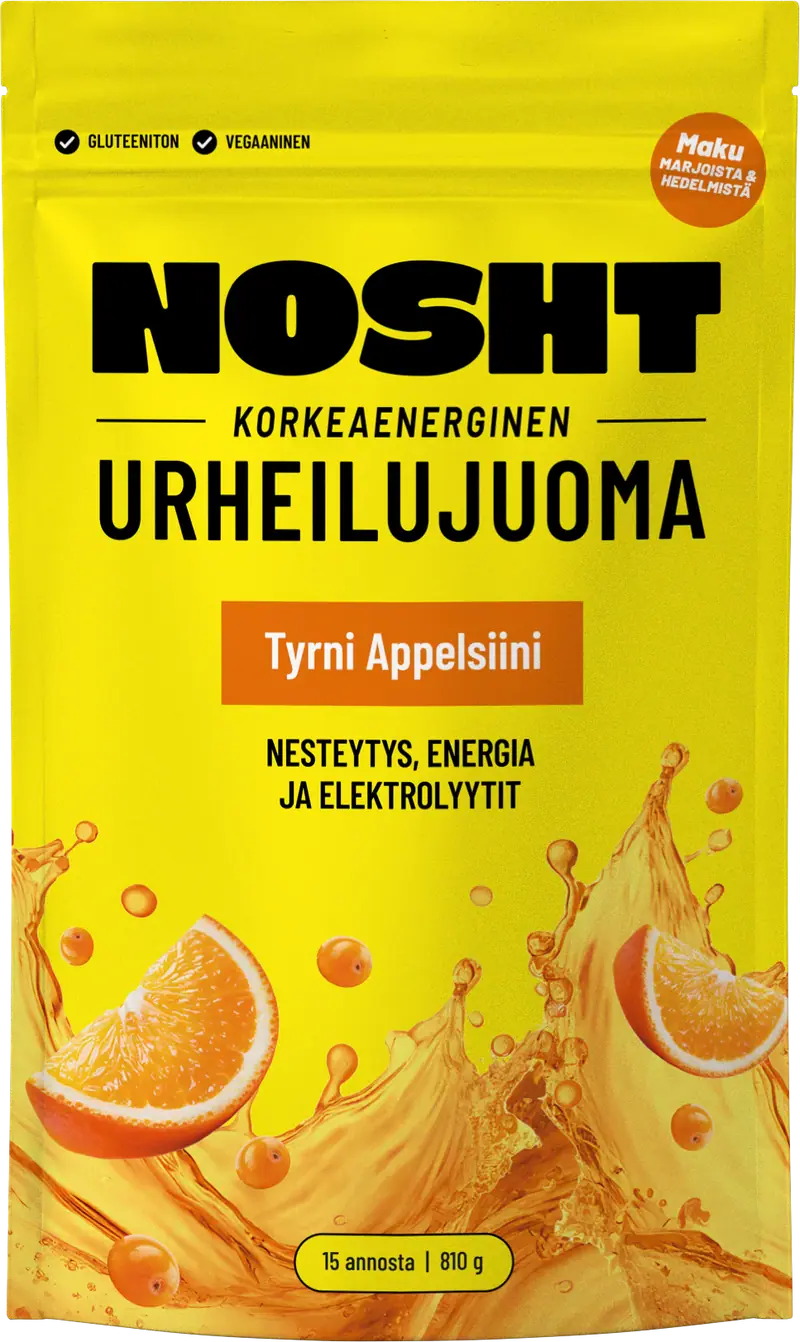 Nosht Korkeaenerginen Urheilujuoma Tyrni & Appelsiini