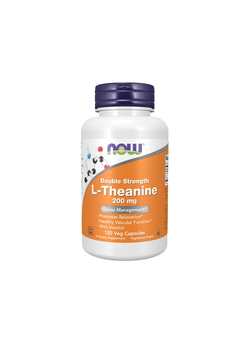 NOW Foods Double Strength L-Theanine 200mg 120 Kapselit