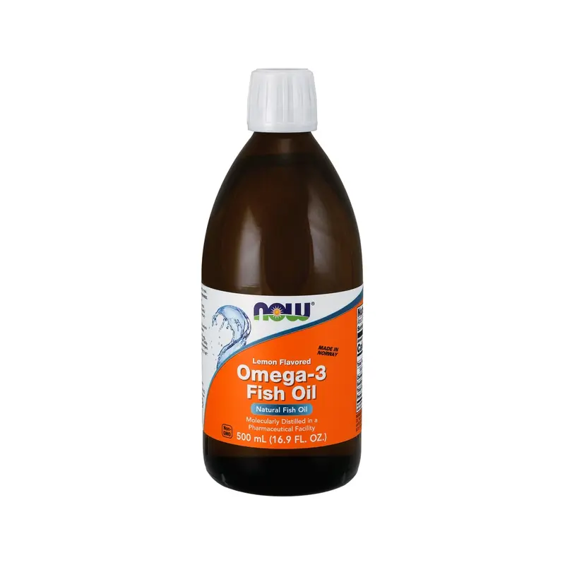 NOW Foods Omega-3 Fish Oil Liquid Lemon 500 ml