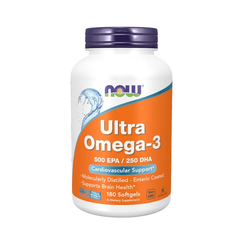 NOW Foods Ultra Omega-3 (In Fish Gelatin Softgels) 180 Kapselit