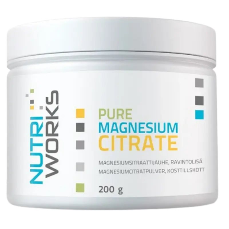Nutri Works Pure Magnesium Citrate - Magnesiumsitraattijauhe 200 g