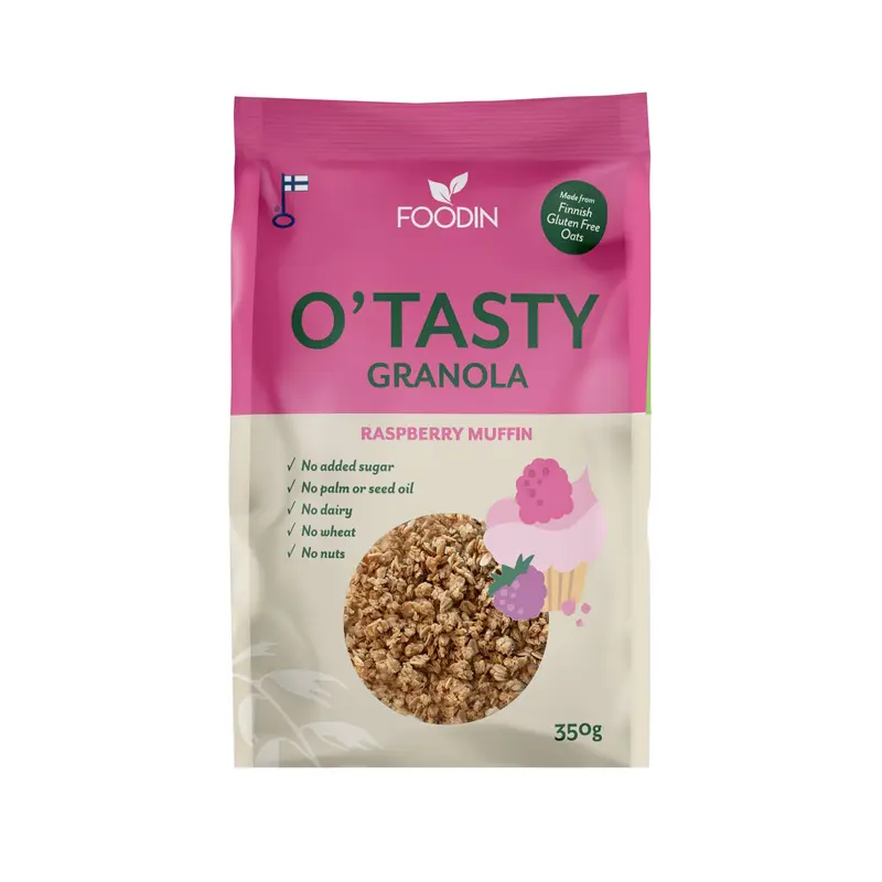O`Tasty Kauragranola Raspberry muffin, 350 g